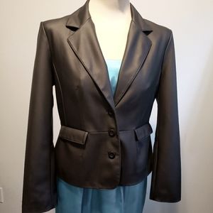 Tres you faux leather blazer